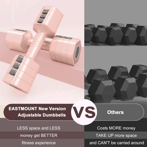 EAST MOUNT Weights Dumbbells Set of 2,Adjustable Dumbells fo...
