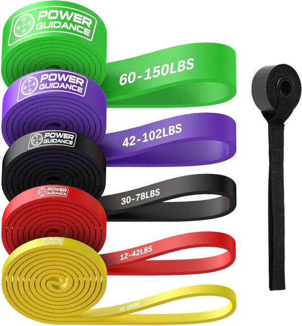 POWER GUIDANCE Resistance Bands, Set of 5 Pull Up Bands, Pul...