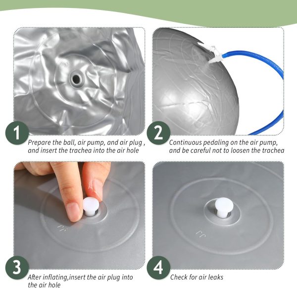 Hungdao 6 Pcs Exercise Ball Bulk Inflatable Pregnancy Ball 2...