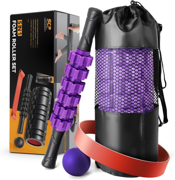 SUBCULTUREPICK5 in 1 Foam Roller Set for Deep Tissue Muscle ...