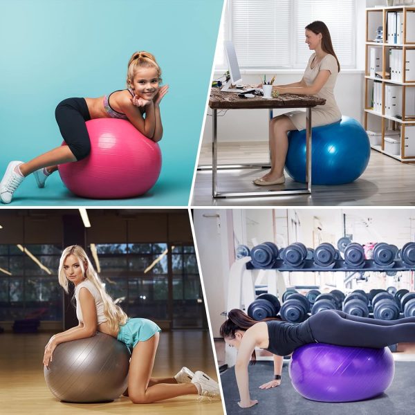 Jerify 10 Pcs Pilate Ball Exercise Ball Bulk Yoga Ball for F...