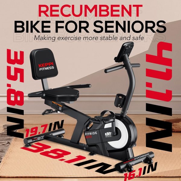 KeppiFitness Recumbent Exercise Bike, Recumbent Bike for Adu...