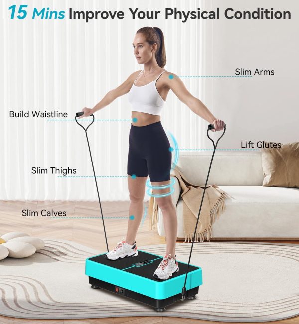 POWET Vibration Plate Exercise Machine for Weight Loss, Wouk...