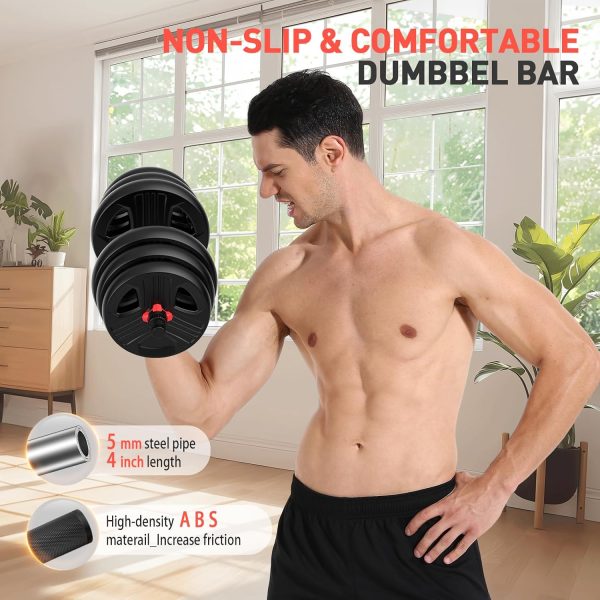 Adjustable Dumbbells Sets, 20/30/40/55/60/70/80/90lbs Free W...