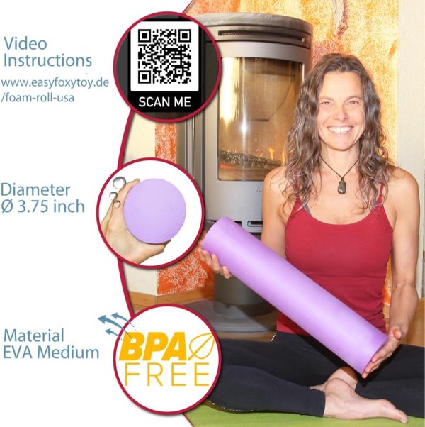 Small Size Medium Density EVA Foam Roller for Back & Leg Pai...