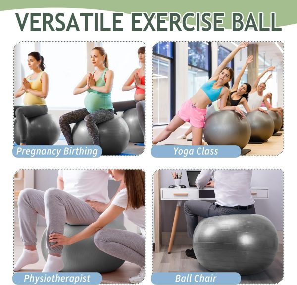 Hungdao 6 Pcs Exercise Ball Bulk Inflatable Pregnancy Ball 2...