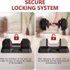 Adjustable Dumbbell 55LB Single Dumbbell Weight, 10-in-1 Wei...