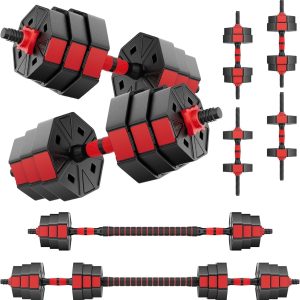 Adjustable Dumbbell Set, 20/30/50/70lbs Free Weight Set with...