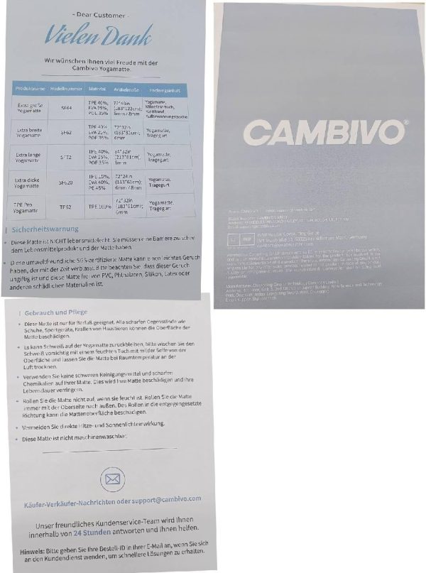 CAMBIVO Extra Wide Yoga Mat for Women and Men (72"/84"x 32"x...