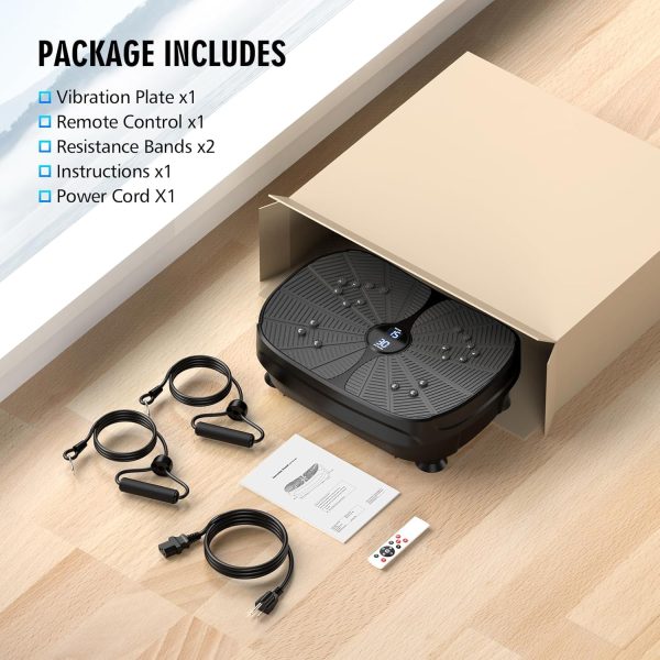 Vibration Plate Exercise Machine, LERTIN Compact Portable Fu...