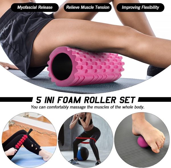 5 in 1 Foam Roller Set, Trigger Point Foam Roller Patented, ...