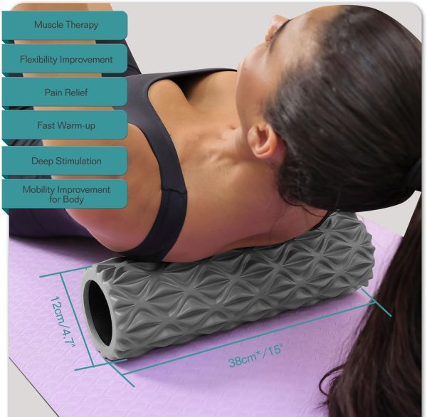 Foam Roller - Medium Density Deep Tissue Massager for Muscle...