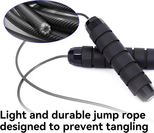 High-Speed Jump Rope with Ball Bearings, Adjustable Weighted...