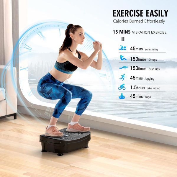 Vibration Plate Exercise Machine, LERTIN Compact Portable Fu...