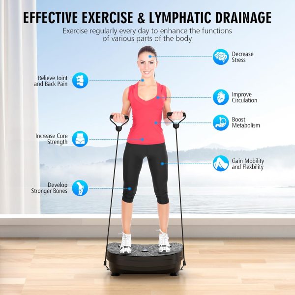 Vibration Plate Exercise Machine, LERTIN Compact Portable Fu...