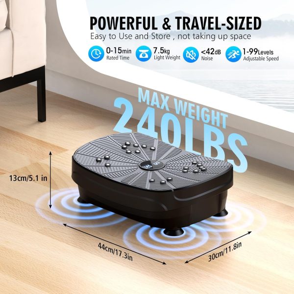 Vibration Plate Exercise Machine, LERTIN Compact Portable Fu...