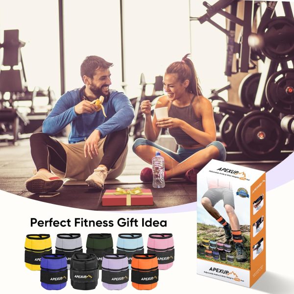 APEXUP 10lbs/Pair Adjustable Ankle Weights for Women and Men...