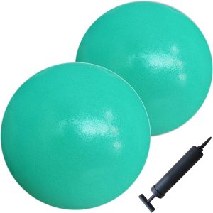 AppleRound 9-inch Pilates Ball with Pump - Small Exercise Ba...