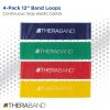 THERABAND Resistance Band Loop Set, Pack of 4, 12 Inch Band ...