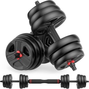 Adjustable Dumbbells Sets, 20/30/40/55/60/70/80/90lbs Free W...