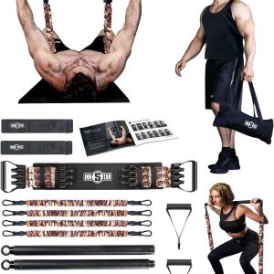 INNSTAR Portable Home Gym Set with Workout Bar, Bench Press ...