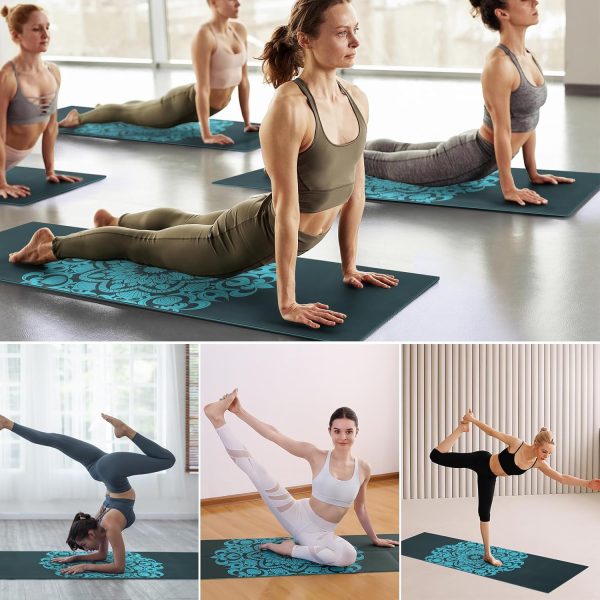 Avoalre Foldable Travel Yoga Mat Print | 5mm &6mm Thick Larg...