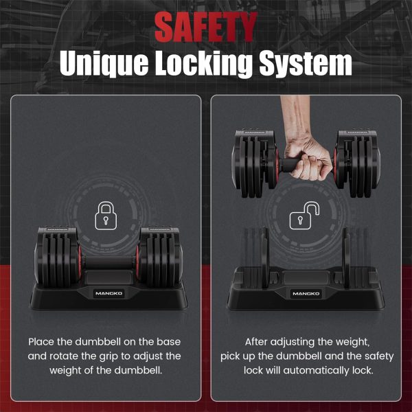 Mangko Adjustable Dumbbell Set 25LB Dumbbells Weight 5 in 1 ...