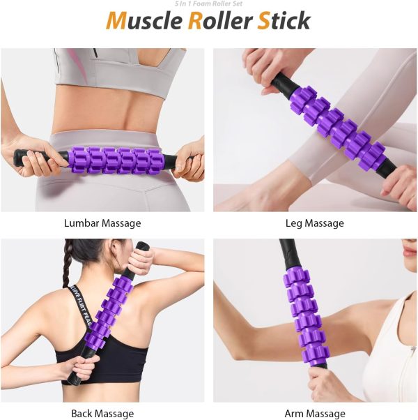 SUBCULTUREPICK5 in 1 Foam Roller Set for Deep Tissue Muscle ...