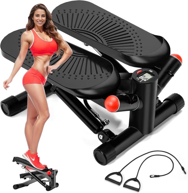 Steppers for Exercise at Home, Stair Stepper with Resistance...