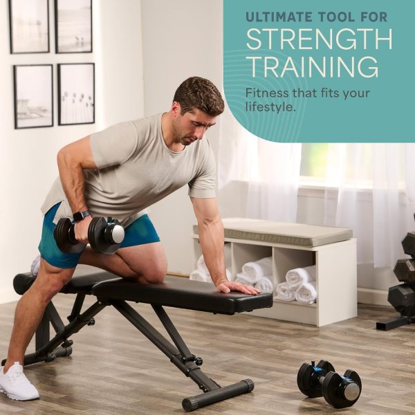 Lifepro Adjustable Dumbbells Set/Single - 15lb 43lb 55lb 90l...