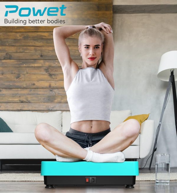 POWET Vibration Plate Exercise Machine for Weight Loss, Wouk...