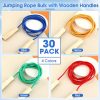30 Pack Jumping Rope Bulk with Wooden Handles 8.53 Ft Adjust...