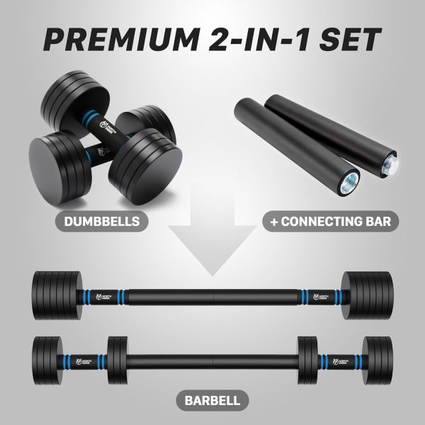 Northdeer V2.0 Upgraded Adjustable Steel Dumbbells 40LB / 60...