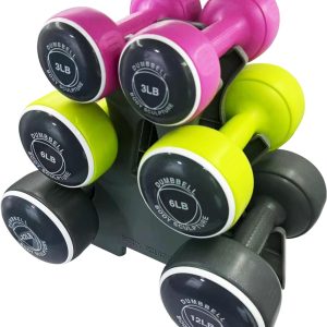 Body Sculpture Weights Set Free-Weight Dumbbell Set with Rac...