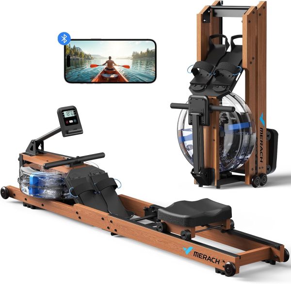 MERACH Water Rowing Machines for Home, Foldable Row Machine ...