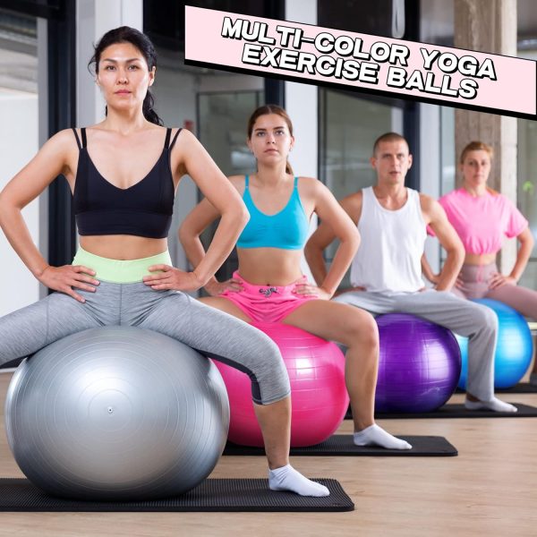 Jerify 10 Pcs Pilate Ball Exercise Ball Bulk Yoga Ball for F...