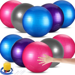 Jerify 10 Pcs Pilate Ball Exercise Ball Bulk Yoga Ball for F...