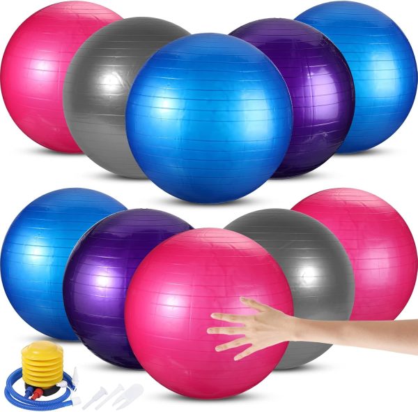 Jerify 10 Pcs Pilate Ball Exercise Ball Bulk Yoga Ball for F...