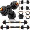 HTK Adjustable Weight Dumbbell Set - 4 in 1 Free Weight Set ...
