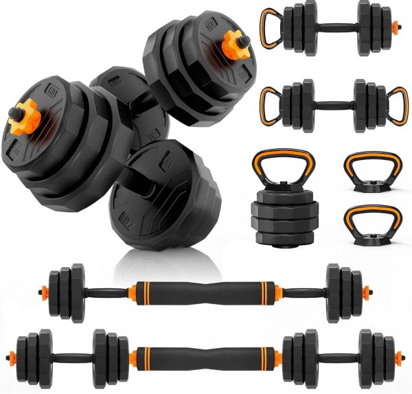 HTK Adjustable Weight Dumbbell Set - 4 in 1 Free Weight Set ...