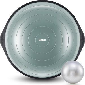 ZELUS 25in. Balance Ball | 1500lb Inflatable Half Exercise B...