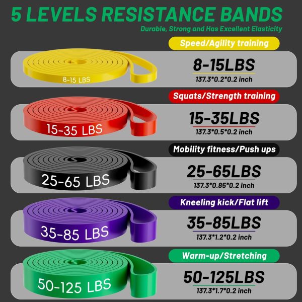 Resistance Bands, 12 PCS Resistance Bands for Working Out, P...