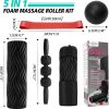 5 in 1 Foam Roller Set Muscle Massage Foam Ripple Roller for...