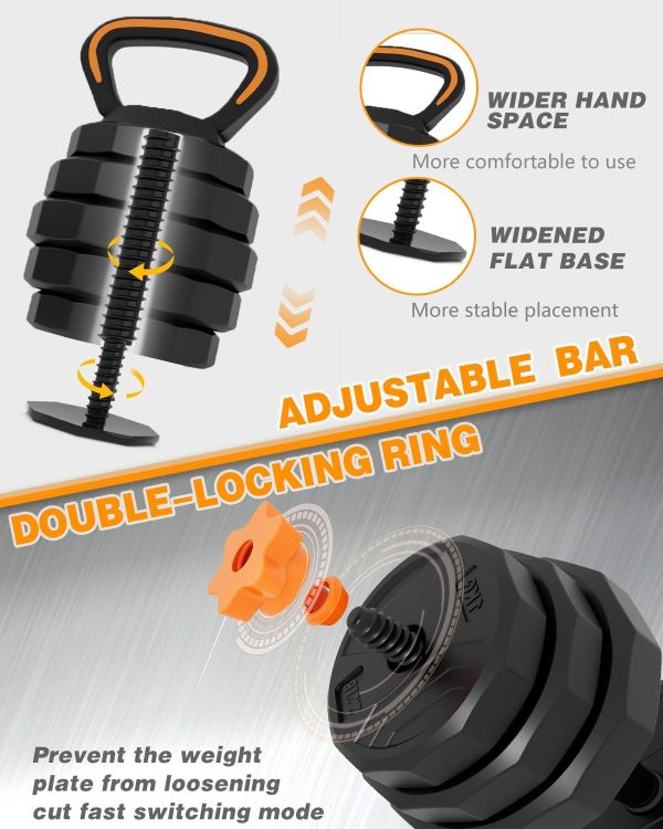 HTK Adjustable Weight Dumbbell Set - 4 in 1 Free Weight Set ...