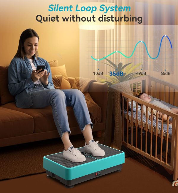 POWET Vibration Plate Exercise Machine for Weight Loss, Wouk...
