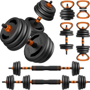 Adjustable Dumbbells 45lbs Free Weight Dumbbell Set with Con...