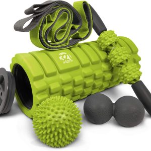 321 STRONG 5 in 1 Foam Roller Set Includes Hollow Core Massa...