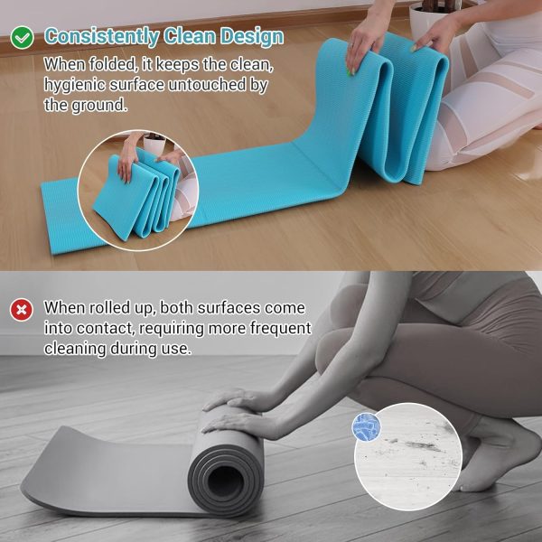 Avoalre Foldable Travel Yoga Mat Print | 5mm &6mm Thick Larg...