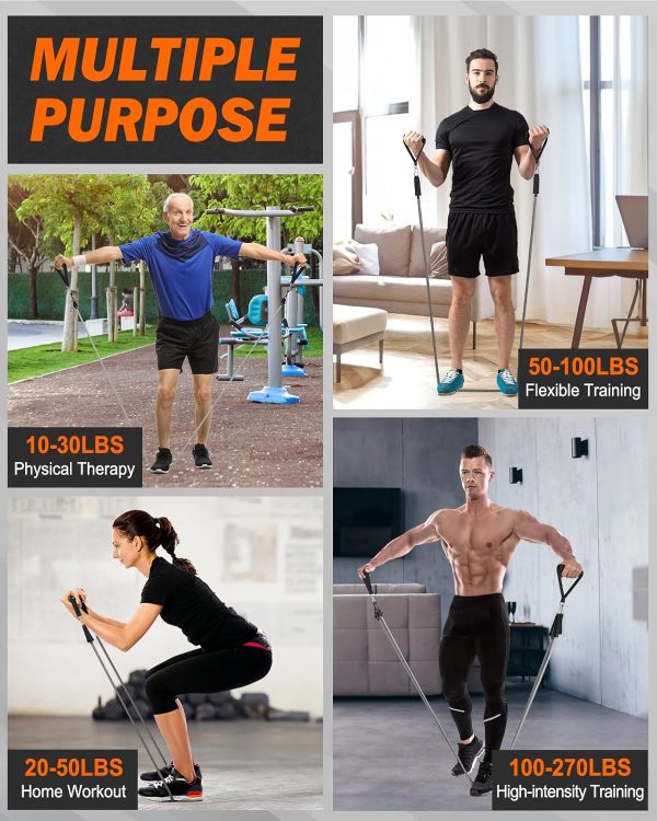 Zacro Resistance Bands for Working Out, 270 LBS Heavy Exerci...