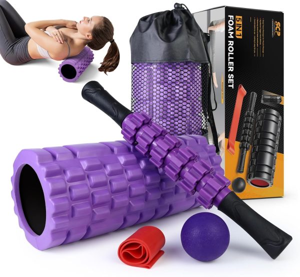 SUBCULTUREPICK5 in 1 Foam Roller Set for Deep Tissue Muscle ...
